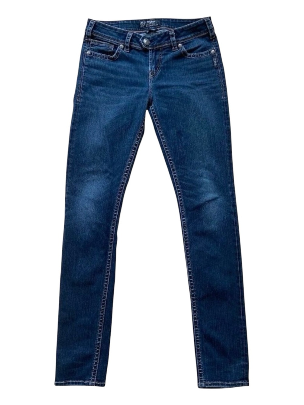 Silver Jeans style Tuesday Mid Rise Skinny Stretch Denim Pants in size 28
